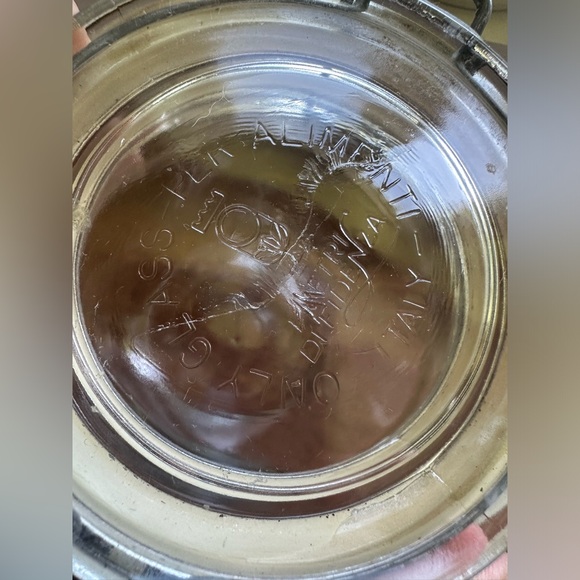 Vintage Glass Jar Per Alimenti Vetri Di Fidenza Made in Italy W/Lid 1/2 L Clear - Picture 5 of 7